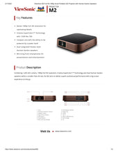 Load image into Gallery viewer, M2 Full HD 1080p Smart Portable LED Projector with Harman Kardon Speakers