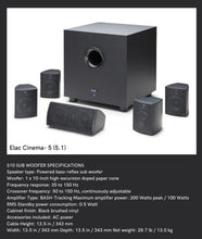 Load image into Gallery viewer, ELAC CINEMA 5 (5.1) ~ Home Theater System