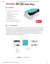 Load image into Gallery viewer, M1 mini Plus Smart LED Pocket Cinema Projector with JBL Speaker